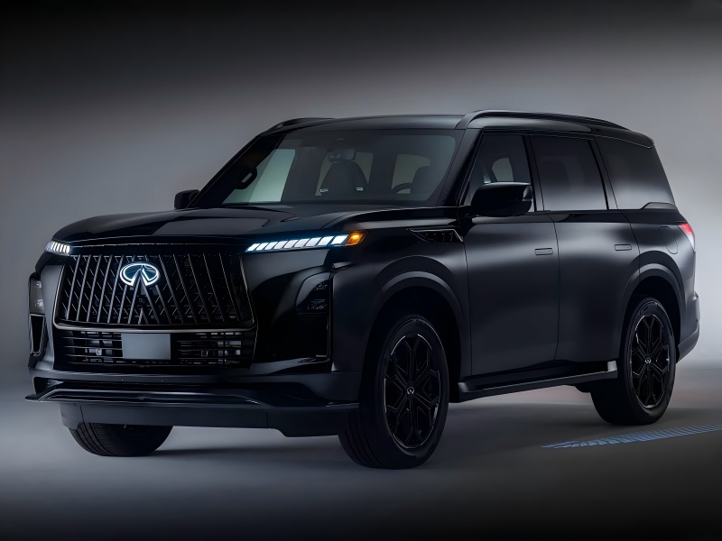 Black Exterior Kit / 3.5T V6 Power - Officiella bilder av 2026 Infiniti QX80 Sportversion